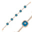 Trendy Tennis Chain Blue Square Stones Bracelet 925 Crt Sterling Silver Gold Plated Handcraft Wholesale Turkish Jewelry
