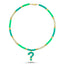 Trendy Summer Collection Green Enamel Question Mark Beaded Necklace Gold Plated Handcraft Unique Design Wholesale Turkish Jewelry