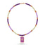 Trendy Summer Collection Purple Enamel Northstar Beaded Necklace Gold Plated Handcraft Unique Design Wholesale Turkish Jewelry