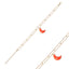White Zircona Coral Enamel Moon Gold Plated Anklet 925 Crt Sterling Silver Wholesale Turkish Jewelry