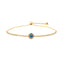 Blue Opal Zirconia Adjustable Gold Plated Tennis Bracelet Wholesale 925 Crt Sterling Silver Turkish Jewelry