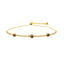 Three Round Zirconia Adjustable Gold Plated Tennis Bracelet Wholesale 925 Crt Sterling Silver Turkish Jewelry