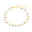 Red Bead And Mini Ball Gold Plated Bracelet Wholesale 925 Crt Sterling Silver Turkish Jewelry