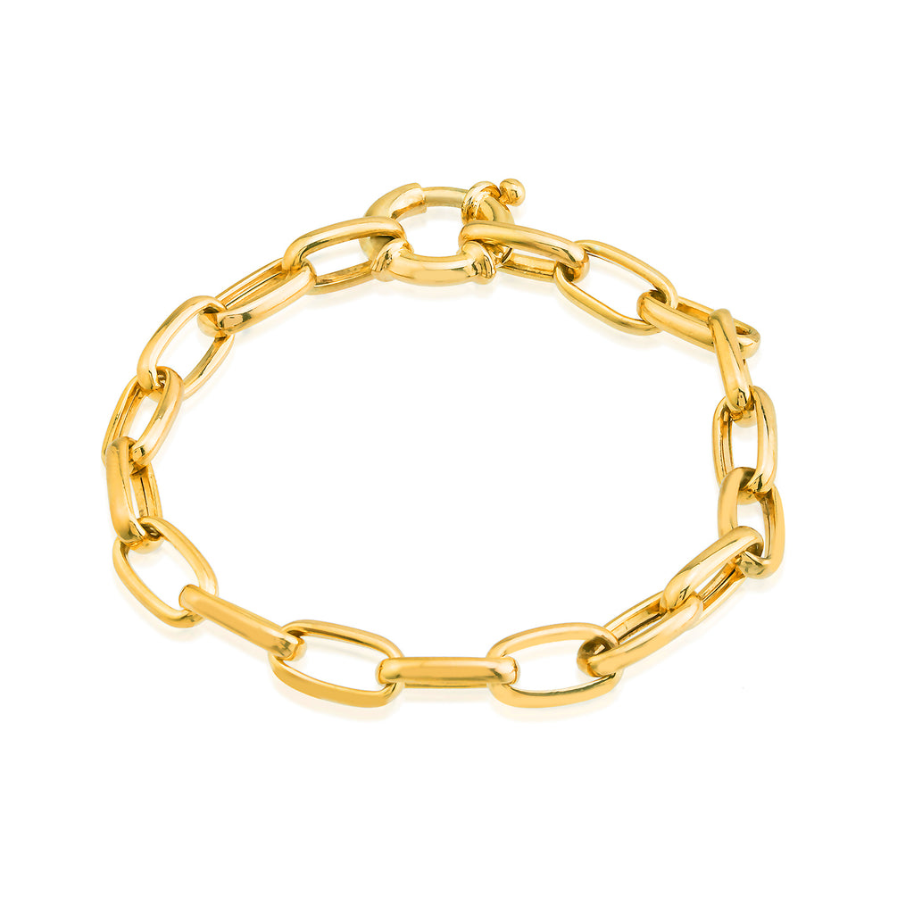 Best Price Big Chunky Chain Gold Plated Fashionable Summer Bracelet Wholesale 925 Crt Sterling Silver  Turkish Jewelry