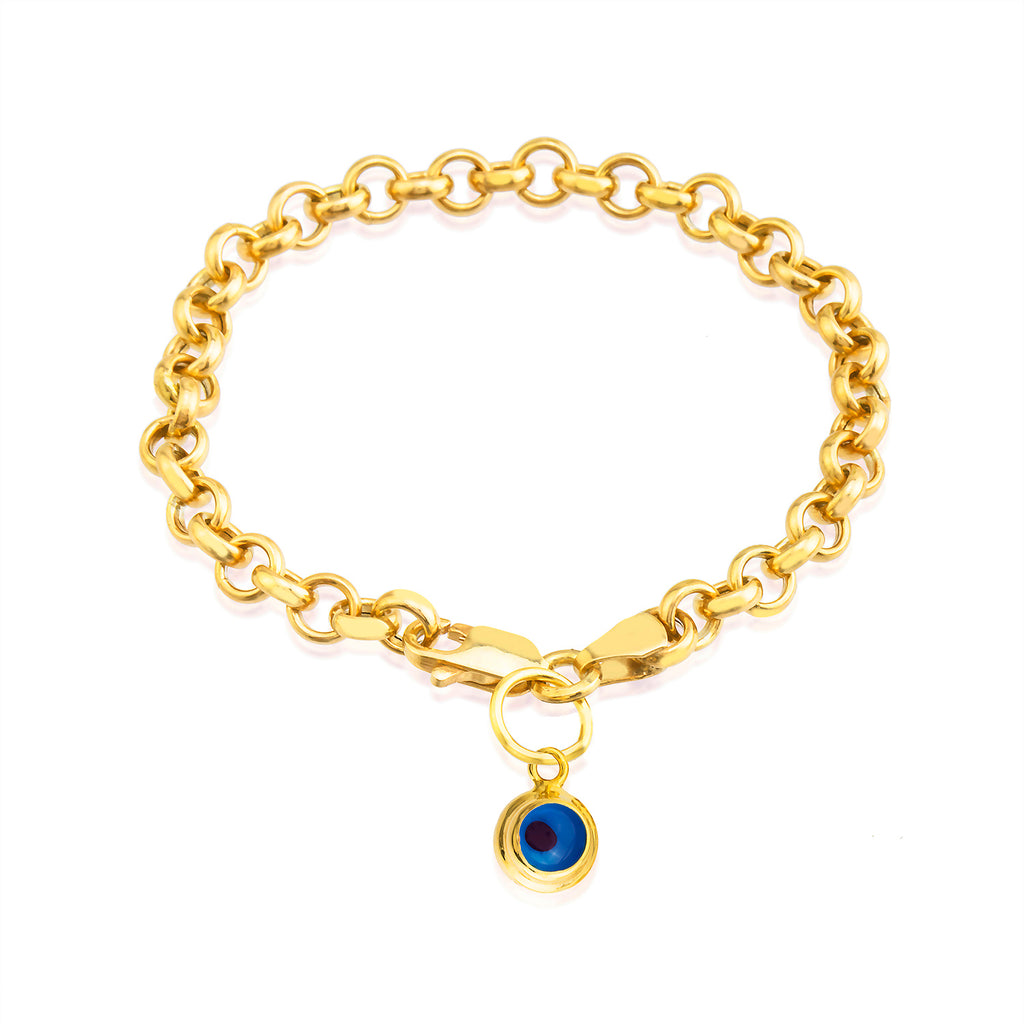 Best Price Evil Eye Pendant Ring Chain Gold Plated Fashionable Summer Bracelet Wholesale 925 Crt Sterling Silver  Turkish Jewelry