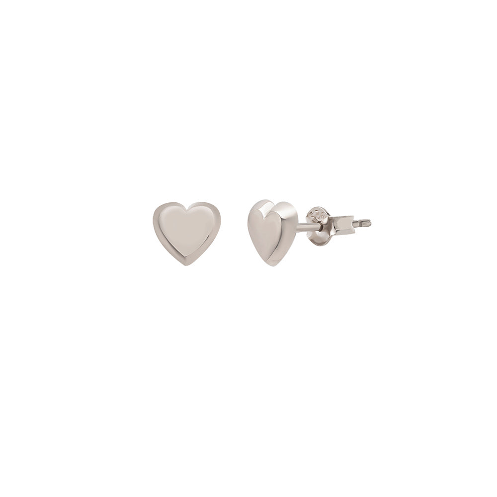 925 Crt Sterling Silver Best Price Best Quailty Handcraft Gold Plated Mini Heart  Stud Earring Wholesale Turkish Jewelry