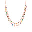 Fashionable Hanging Colorful Baguette Necklace 925 Crt Sterling Silver Gold Plated Wholesale Turkish Jewelry