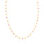 Mini Balls and Pink Beads Gold Plated Necklace 925 Crt Sterling Silver Wholesale Turkish Jewelry