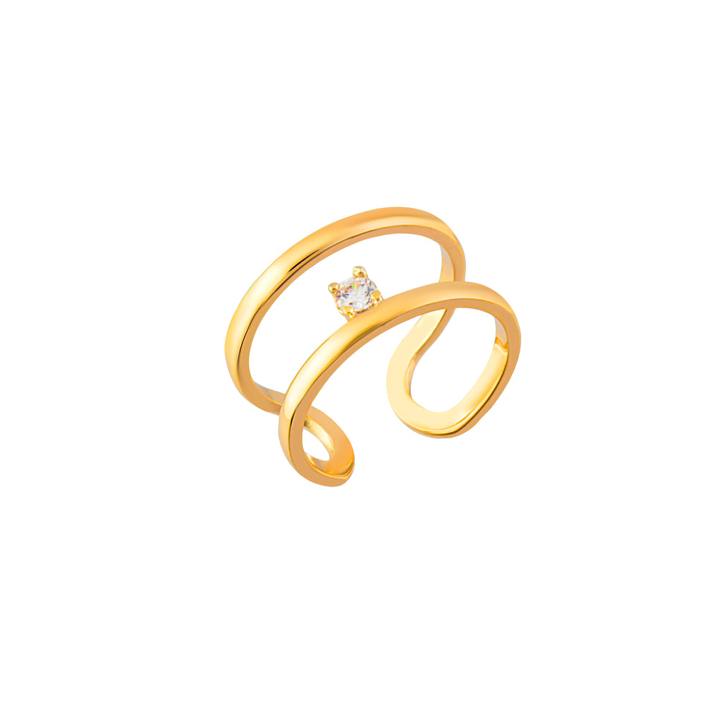 Gold Plated Adjustable Ring 925 Crt Sterling Silver  Wholesale Turkish Jewelry