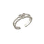 Gold Plated Zirconia Mini Infinite Adjustable  925 Crt Sterling Silver Ring Wholesale Turkish Jewelry