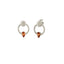 Gold Plated Drop Stone Hoop Stud Earring  925 Crt Sterling Silver Wholesale Turkish Jewelry