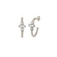 Gold Plated Baquette Earring 925 Crt Sterling Silver Wholesale Turkish Jewelry