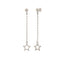 Gold Plated Hanging Star Stud Earring 925 Crt Sterling Silver Wholesale Turkish Jewelry