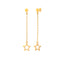 Gold Plated Hanging Star Stud Earring 925 Crt Sterling Silver Wholesale Turkish Jewelry