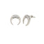 925 Crt Sterling Silver Best Price Best Quailty Handcraft White Zirconia Horn Stud Earring Wholesale Turkish Jewelry