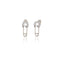 White Zirconia Safety Pin Stud Best Price Best Quailty Earring 925 Sterling Silver Wholesale Turkish Jewelry