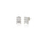 White Zirconia Three Baquette Stud Earring Best Price Best Quailty Custom Design 925 Sterling Silver Wholesale Turkish Jewelry