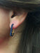 New Trends Blue Zirconium Safety Pin Earring Wholesale Fashionable 925 Sterling Silver  Turkish Jewelry