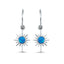 New Trend Blue Opal Northstar Dangle Earring  925 Sterling Silver Wholesale Fashionable Turkish Jewelr