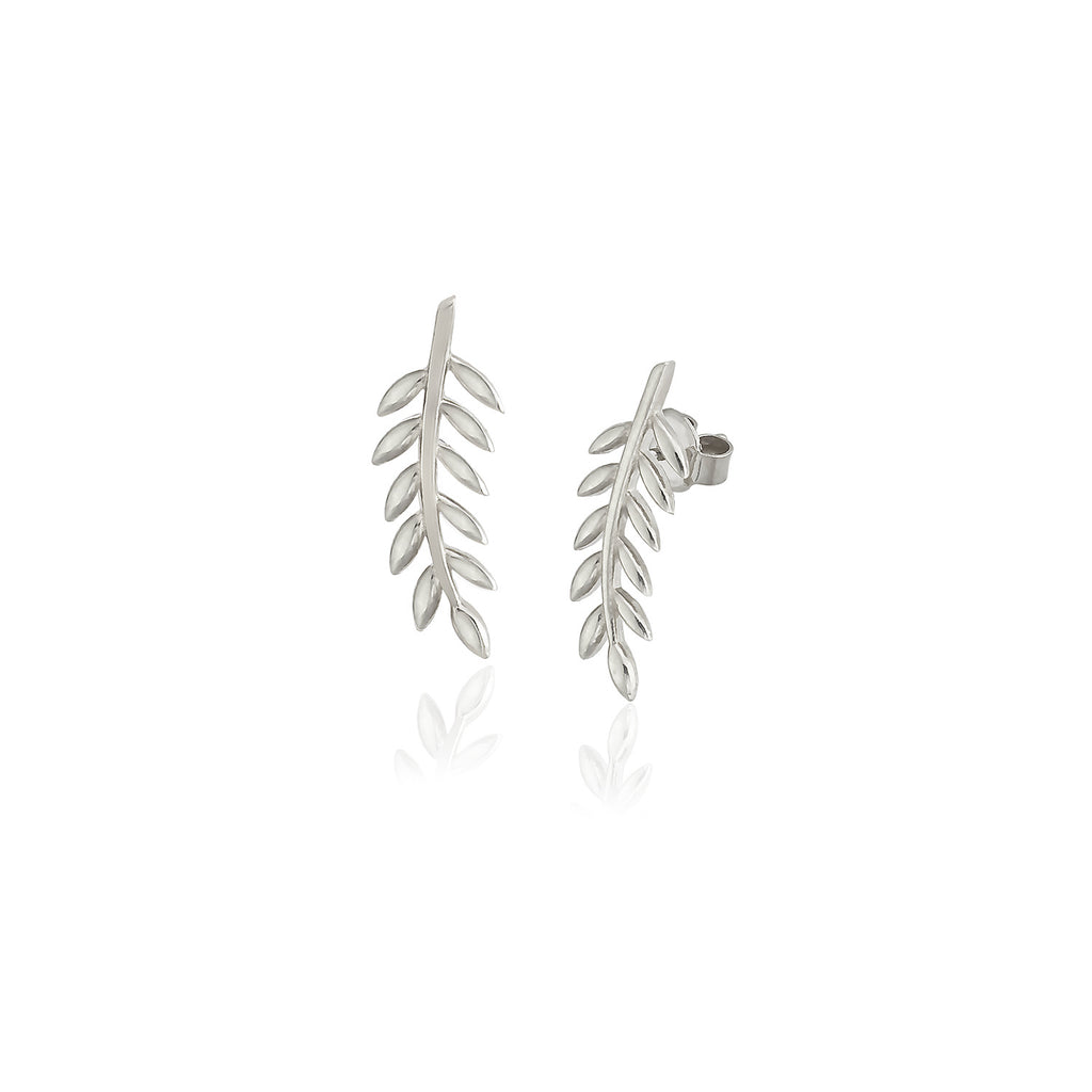 Best Quality Custom Design New Trends Leaf Earring 925 Sterling Silver 18K Gold Plating Wholesale Turkish Jewelry