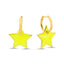New Trend Neon Yellow Star Dangle Earring 925 Sterling Silver Wholesale Fashionable Turkish Jewelry