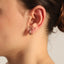 New Trend Black Zirconium Mini Hoop Earring 925 Sterling Silver Wholesale Fashionable Turkish Jewelry
