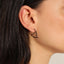 Black Zirconia Horn Earring Wholesale 925 Sterling Silver  Fashionable Turkish Jewelry