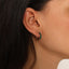 Green Zirconia Mini Hoop Earring Wholesale 925 Sterling Silver  Fashionable Turkish Jewelry