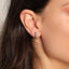 Green Zirconia Mini Hoop Earring Wholesale 925 Sterling Silver  Fashionable Turkish Jewelry