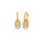 Gold Plated Zirconia Link Earring 925 Crt Sterling Silver Wholesale Turkish Jewelry