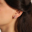 Zirconia Heart Hoop Trendy Earring 925 Crt Sterling Silver Wholesale Turkish Jewelry