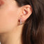 Zirconia Triangle Hinged Hoop Trendy Earring Wholesale 925 Sterling Silver Turkish Jewelry