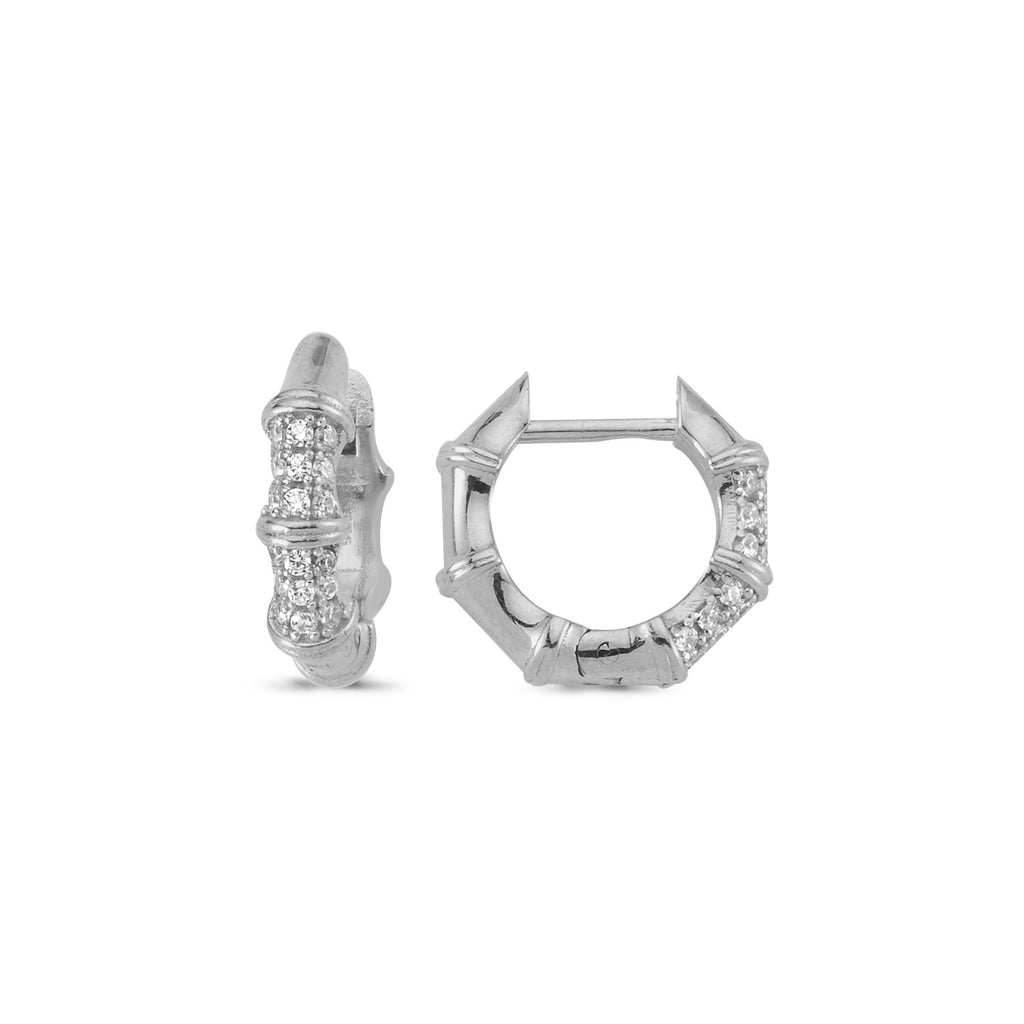 Half Zirconia Bone Trendy Earring Wholesale 925 Sterling Silver  Turkish Jewelry