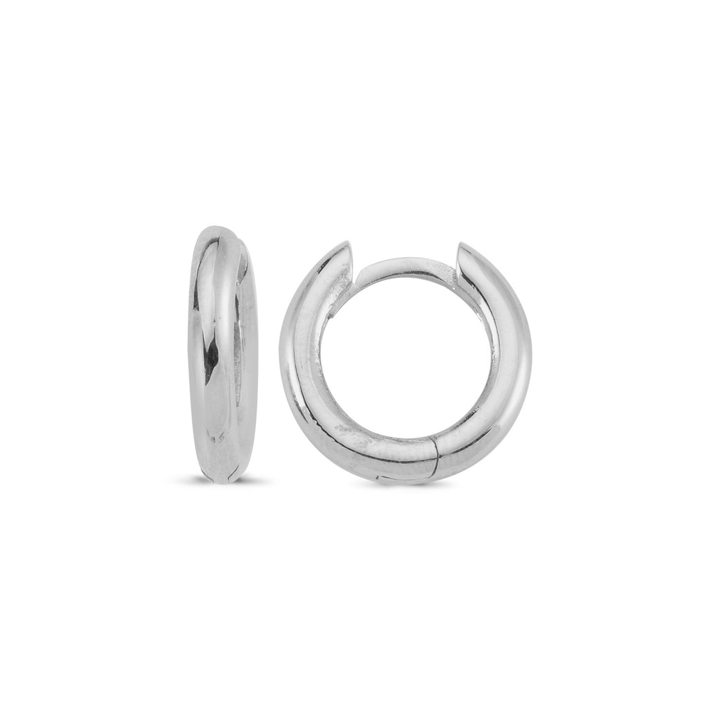 Mini Plain Hinged Hoop Earring Wholesale 925 Sterling Silver Turkish Jewelry