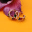 Colorful Baguette Zirconia Hoop Earring Wholesale Trendy  925 Sterling Silver Turkish Jewelry