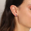 Rainbow Zirconia Heart Hoop Trendy Earring Wholesale 925 Sterling Silver Turkish Jewelry