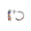 Colorfull Baguette Zirconio Hoop Earring Wholesale 925 Sterling Silver Fashionable Turkish Jewelry