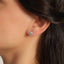 Turquoise Triangle Stud Earring Wholesale 925 Sterling Silver Fashionable Turkish Jewelry