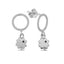 Circle Hanging Clover Trendy Earring 925 Crt Sterling Silver Wholesale Fashionable Turkish Jewelry