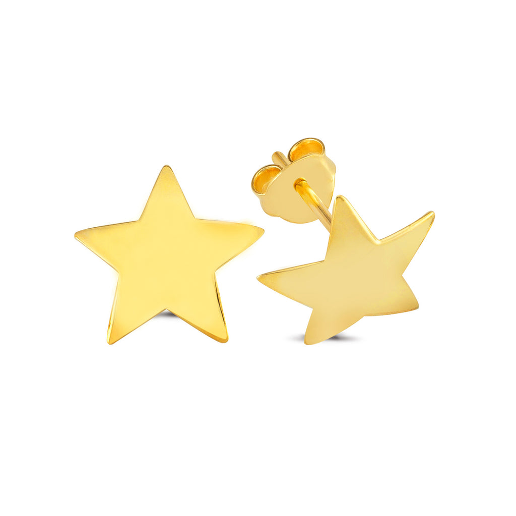 Plain Star Stud Earring  925 Crt Sterling Silver Wholesale Fashionable Turkish Jewelry
