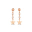 Two Stone Star Trendy Earring  925 Crt Sterling Silver Wholesale Turkish Jewelry