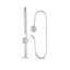 One Ball Hook Trendy Earring 925 Sterling Silver  Wholesale Fashionable Turkish Jewelry