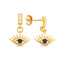 Dark Blue Evileye Earring Wholesale 925 Sterling Silver  Fashionable Turkish Jewelry