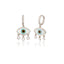 Mother of Pearl Evileye Zirconia New Trend Earring 925 Sterling Silver Wholesale Turkish Jewelry