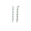 Green Zirconium Chunky Chain Long Earring 925 Sterling Silver  Wholesale Turkish Jewelry