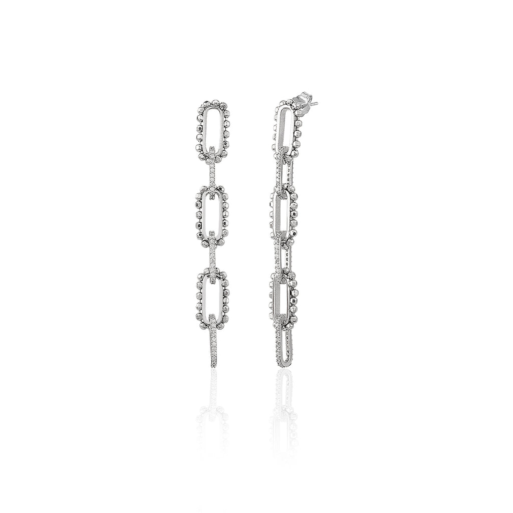 Best Quality Mini Ball Zirconia Chain Earring 925 Sterling Silver  Wholesale Turkish Jewelry