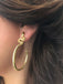 Zirconia Snake Hoop Earring 925 Crt Sterling Silver Wholesale Turkish Jewelry