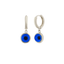 Blue Hanging Evileye Hoop Gold Plated 925 Sterling Silver Earring Wholesale Turkish Jewelry