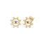 Navy Blue Evileye Gold Plated Earring 925 Crt Sterling Silver Wholesale Turkish Jewelry