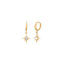 925 Sterling Silver Gold Plated White Zirconia  Northstar Clip-on Earring Wholesale Turkish Jewelry